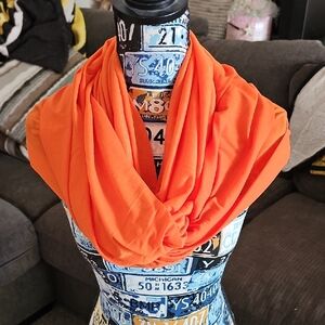 Vibrant Orange Infinity Scarf